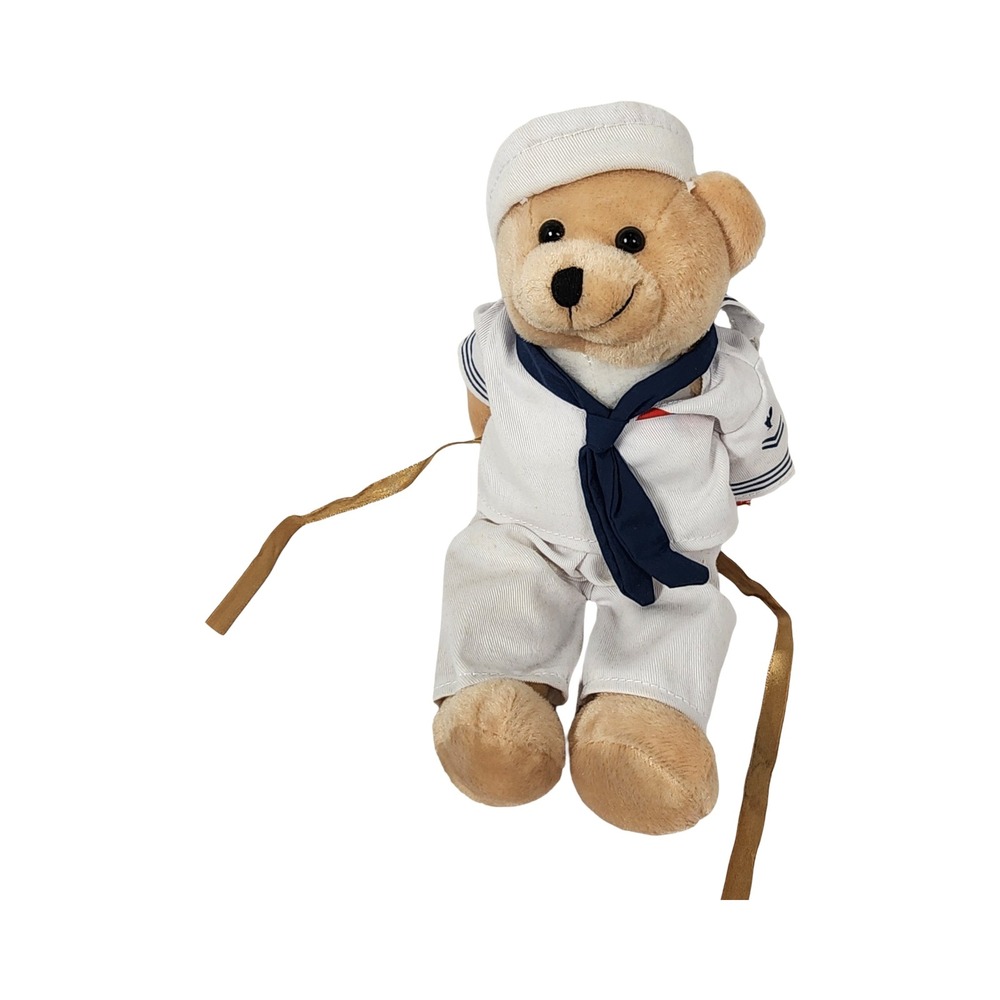 PBC International Vintage Sailor  Singing Music Teddy Bear Navy Uniform Plush‎